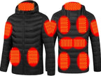 5V USB Heated Jacket – 21 Heating Zones | 3 Temp Levels | Windproof Soft Shell | Unisex
