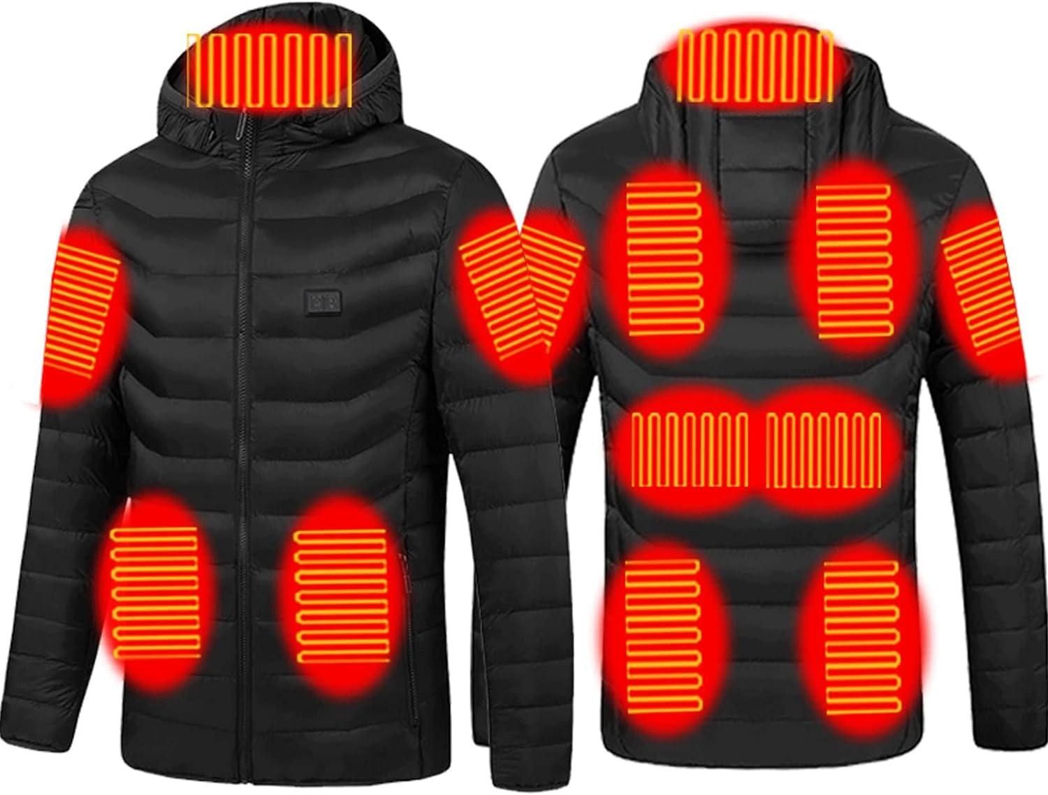5V USB Heated Jacket – 21 Heating Zones | 3 Temp Levels | Windproof Soft Shell | Unisex