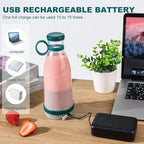 USB Rechargeable Mini Blender – 400 ml | 6-Blade Copper Motor | 20 000 RPM