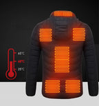 5V USB Heated Jacket – 21 Heating Zones | 3 Temp Levels | Windproof Soft Shell | Unisex