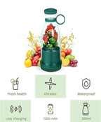 USB Rechargeable Mini Blender – 400 ml | 6-Blade Copper Motor | 20 000 RPM