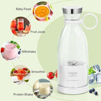 USB Rechargeable Mini Blender – 400 ml | 6-Blade Copper Motor | 20 000 RPM